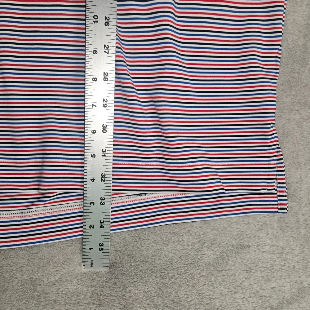 FootJoy Mens Striped Golf Polo Shirt Red White Blue CommonGround XL 1010288 - Picture 7 of 9
